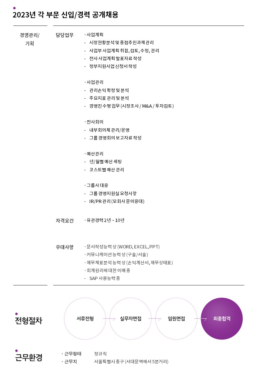[(주)케이지에듀원] [KG에듀원] 경영관리/기획 채용 - 사람인